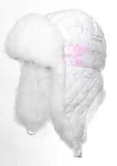 Зимняя шапка-ушанка для девочки "Ирен" белый
