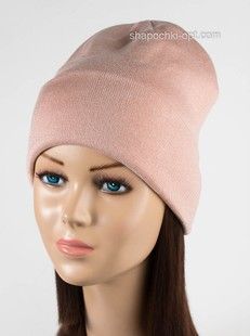 В'язана подвійна шапка Shady Vis Flip Uni пудра