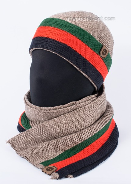 Комплект шапка і шарф Rumo HD-6 кава