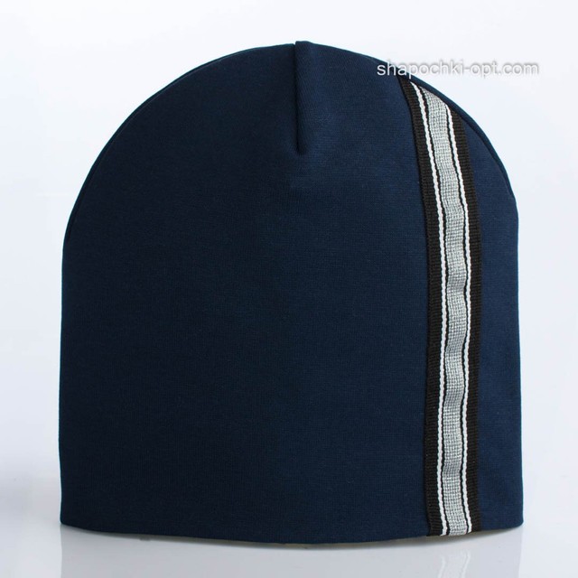 Детская трикотажная шапка Ирен темно-синяя 52-54