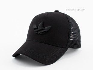 Бейсболка чорна з сіткою та вишивкою Add