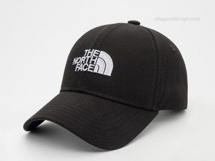 Бейсболка черная с большой белой вышивкой TNF