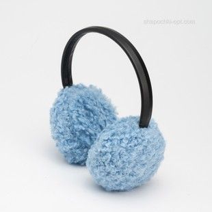 Наушники ЖХ из мерлушки голубые