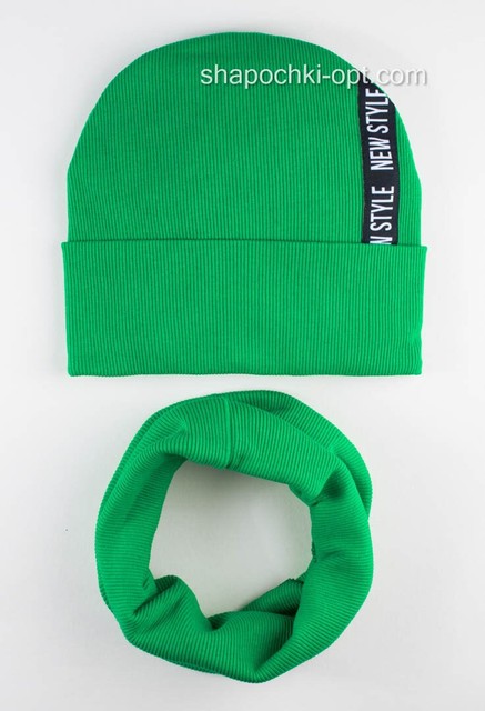 Комплект из шапочки и хомута Редди зеленый