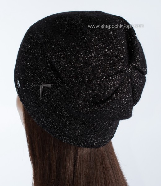 Комплект з шапки і шарфа Елізабет чорний/шерл