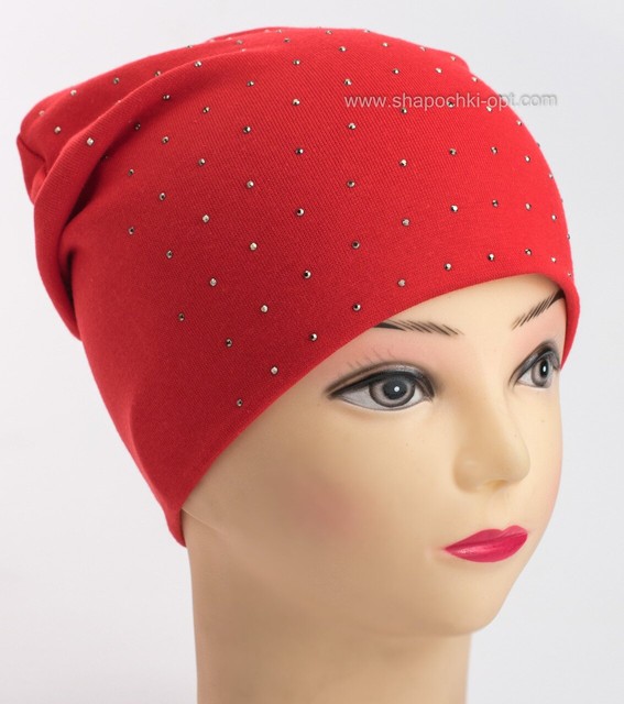 Трикотажна шапочка Аура червоного кольору