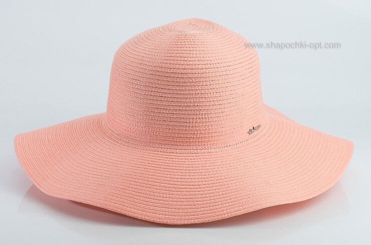 Жіночі капелюхи персикового кольору оптом D 039-52