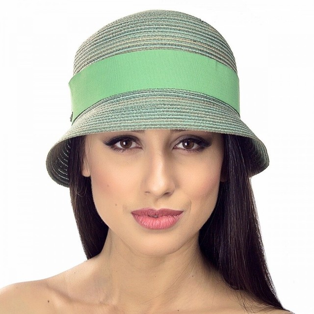 Жіночі літні міні-шляпки кольору темний хакі D 102-19