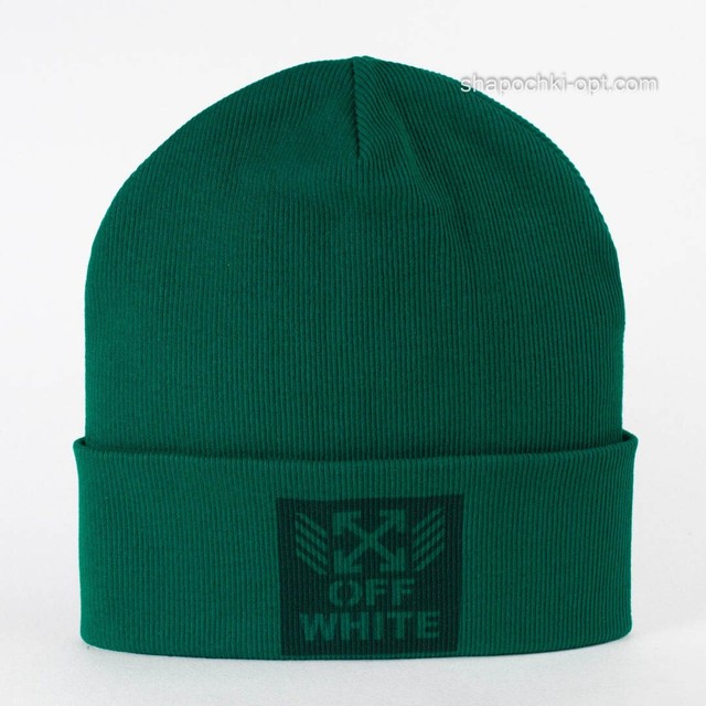 Демісезонна дитячий шапка OW темно-зелена 52-54