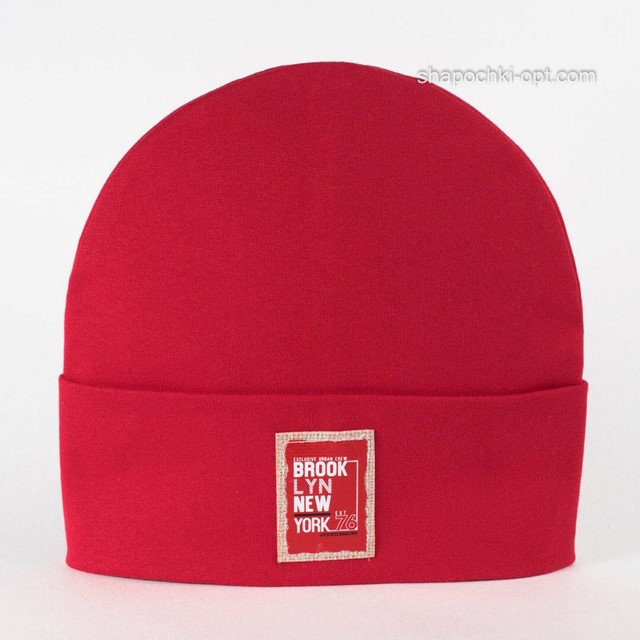 Трикотажна шапочка для хлопчика Бруклін червоного кольору