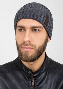 Шапка чоловіча Luis Flip з відворотом сірий
