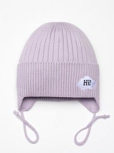 Шапка на завязках Hi арт. 9146 лаванда