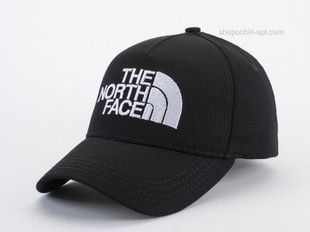 Бейсболка черная с белой вышивкой TNF
