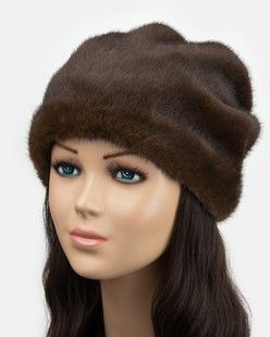 Шапка зі штучного хутра Урсула шоколад