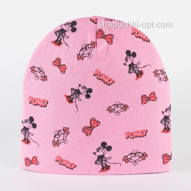 Трикотажна шапочка для дівчаток Фанні світло-рожева