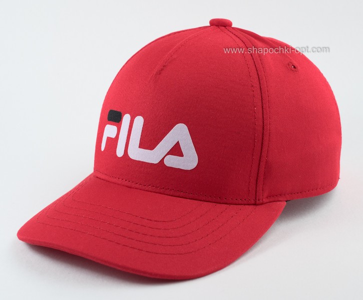 Красная бейсболка лого Fila