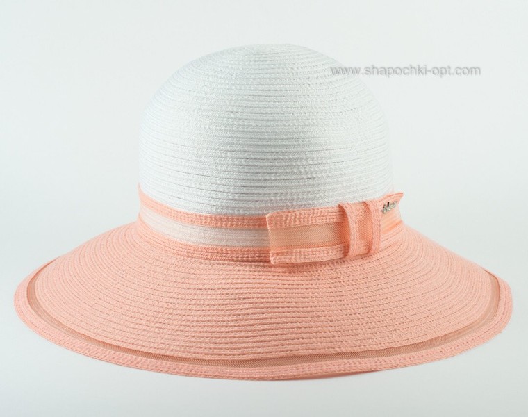 Женская летняя шляпа с персиковым полем D 177-02.52