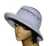 Літня жіноча шляпа з мереживом "Бахрома" льон білий 0203-296