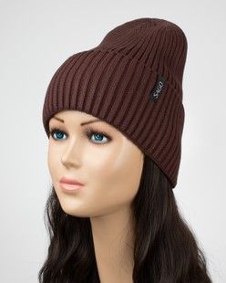 Шапка Nicoletta коричневая