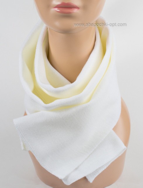 Теплий дитячий шарф Наса білий