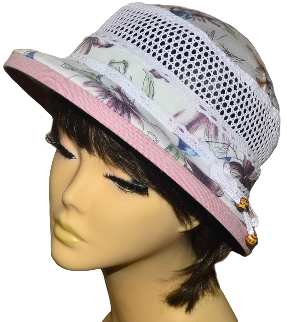 Шляпка Парижанка фрезовые цветы 30051-308