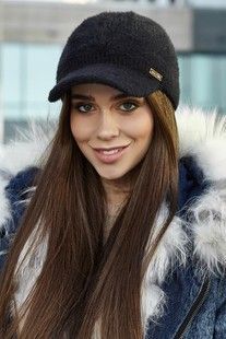 Чорна утеплена бейсболка Ребекка арт.4935