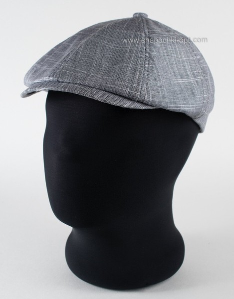 Літня кепка-восьмиклинка сірого кольору арт. 0723-8