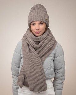 Комплект Pearly (шапка, шарф) лате