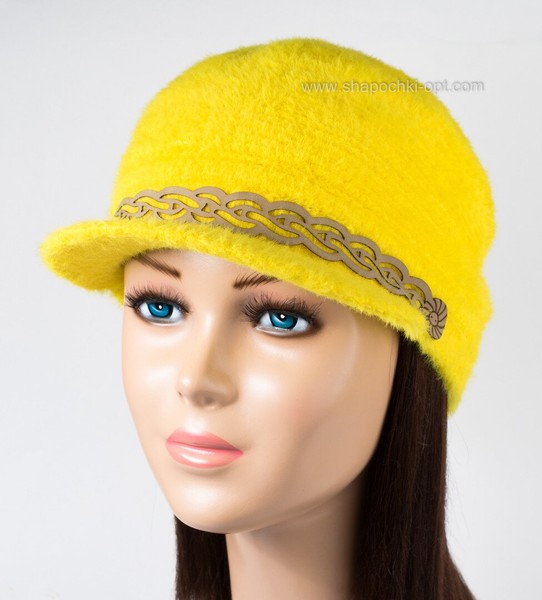 Красива жіноча кепка Камрі жовта