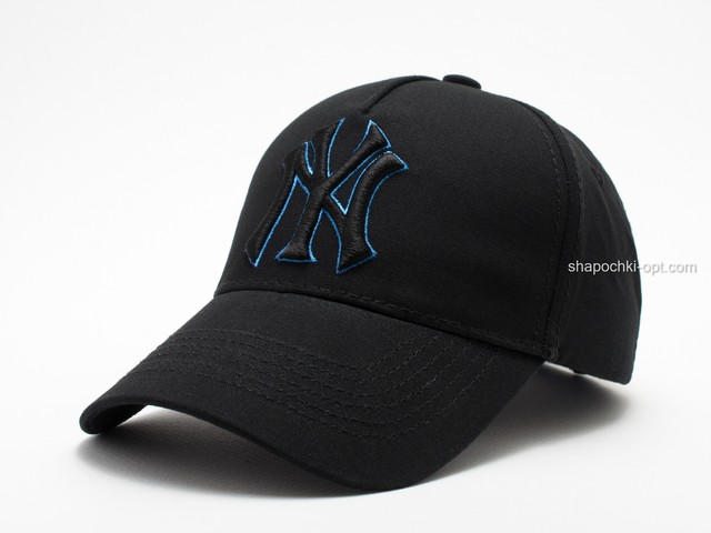 Бейсболка вишивка NY тінь чорний/блакитний арт. 03080-65