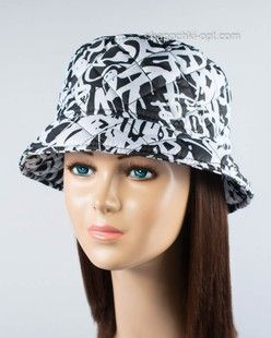 Панама DeePix принт Графити белый/черный