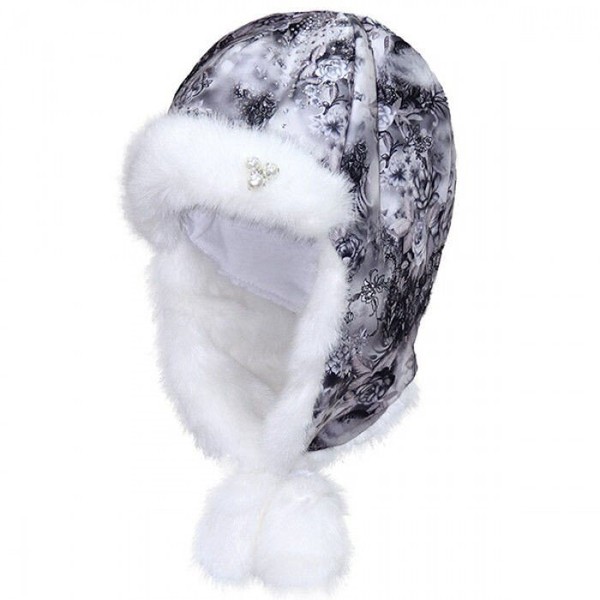 Зимняя шапка для девочки "Яна" серый