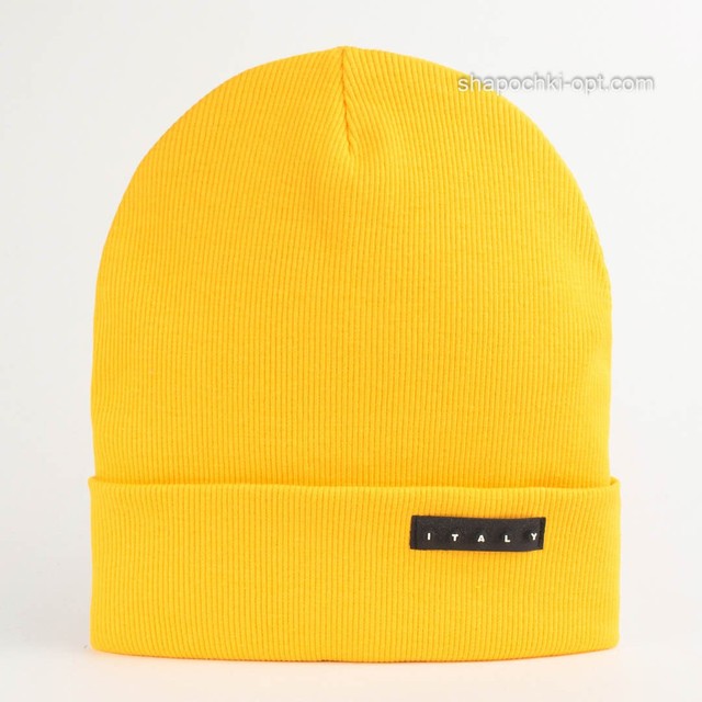 Модна шапка для підлітків Олбі жовтого кольору
