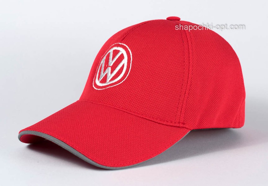 Бейсболка Volkswagen червона СХ лакоста п'ятиклинка