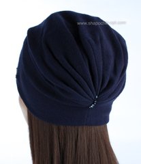 Красивая шапочка по голове TRKV-Амбрелла с драпировкой сзади темно-синий