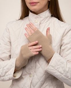 Митенки коттоновые М-43 крем-брюле
