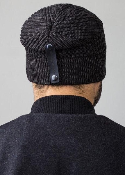 Меланжевая шапка удлиненной формы Chicago F Unix melange черный/темно-серый