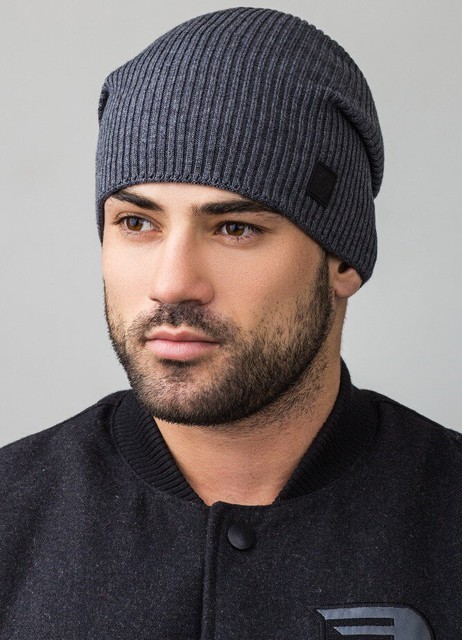 Мужская шапка-колпак Damir Uni серого цвета