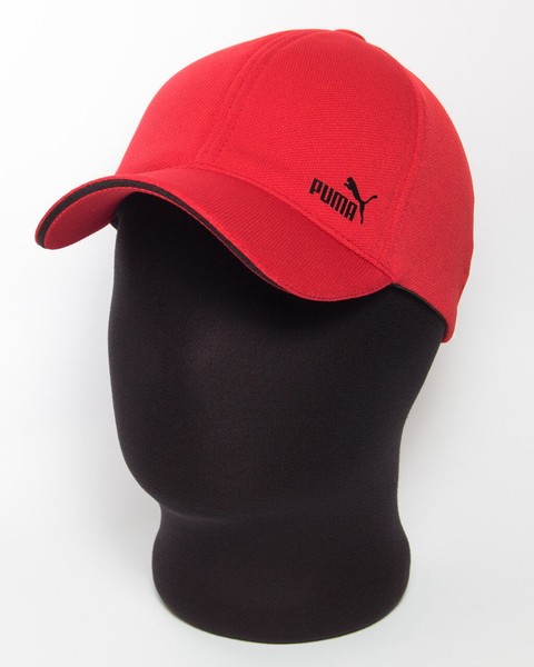 Красная кепка бейсболка логотип "Pm" черный кант (лакоста шестиклинка)