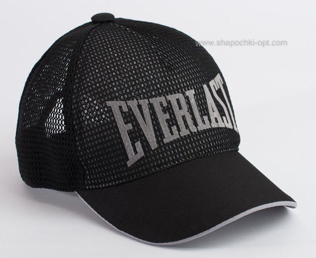 Чорна бейсболка Everlast сітка п'ятиклинка