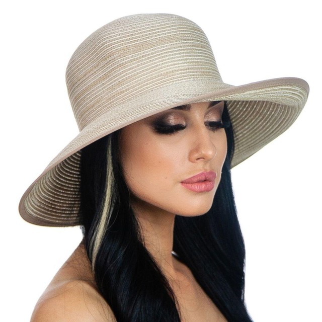 Женская шляпа Del Mare бежевого цвета D 038А-10.32