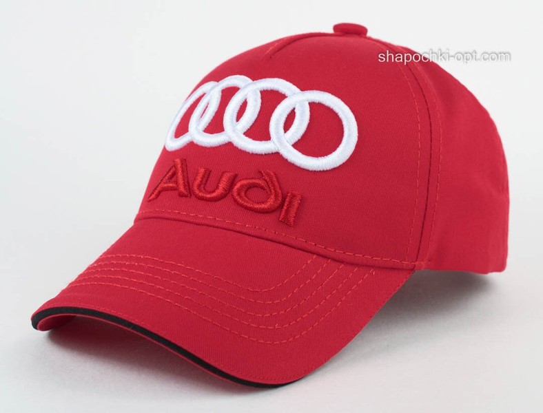 Червона бейсболка з автологотипом Audi 03124-3