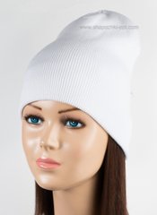 Вязаная удлиненная шапка Peri Uni белая