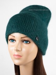 Теплая вязаная шапка Нильсон зеленого цвета
