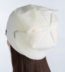 Вязаная шапка с люрексом Элизабет цвет белый