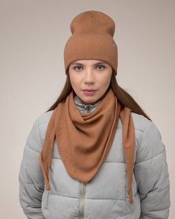 Комплект Alaya (шапка, бактус) мокко