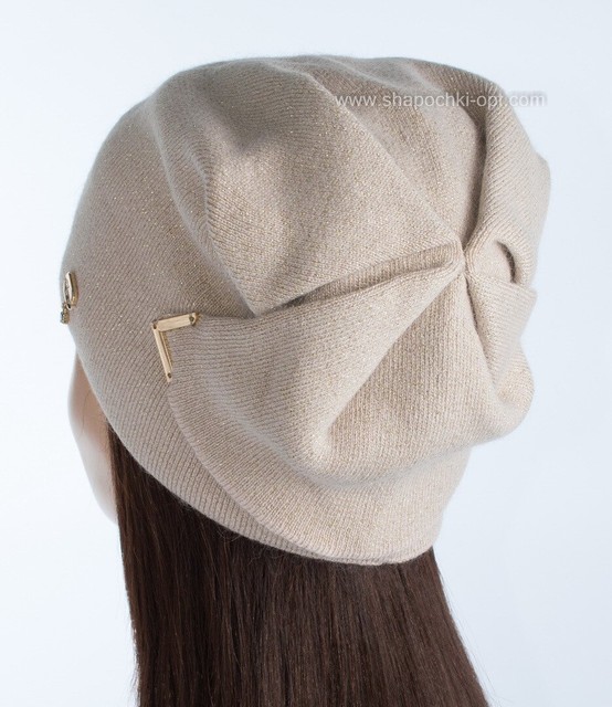 Стильна жіноча шапка Елізабет колір льон