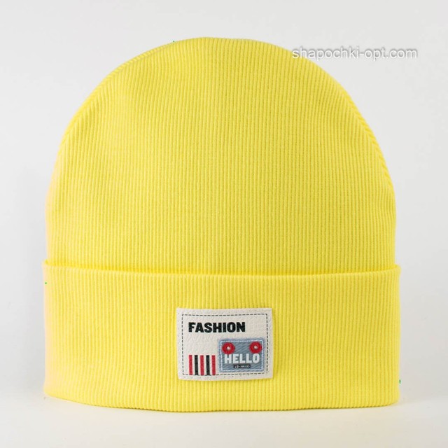 Дитячий трикотажний шапка Хелоу жовта