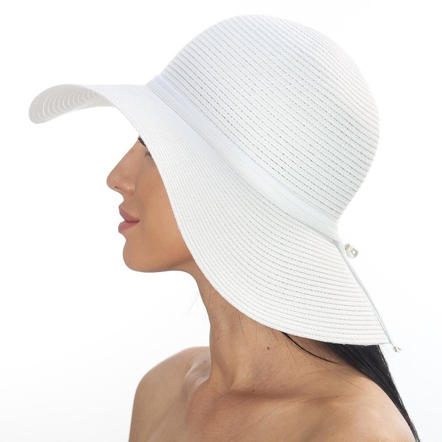 Классическая летняя белая шляпка D 179-02