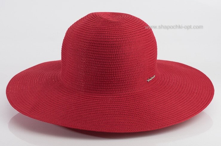 Жіночі шляпи червоного кольору оптом D 039-13